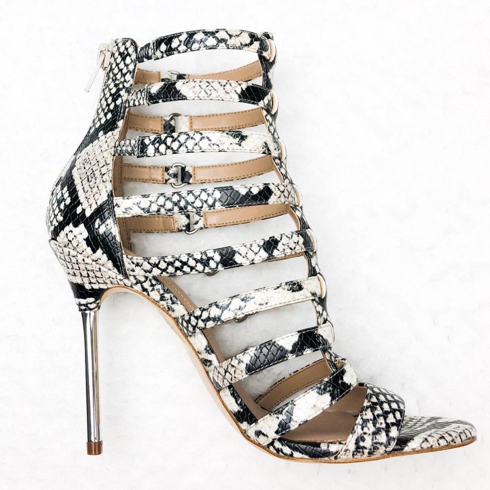 Snakeskin-pattern heels - Picture 3 of 8